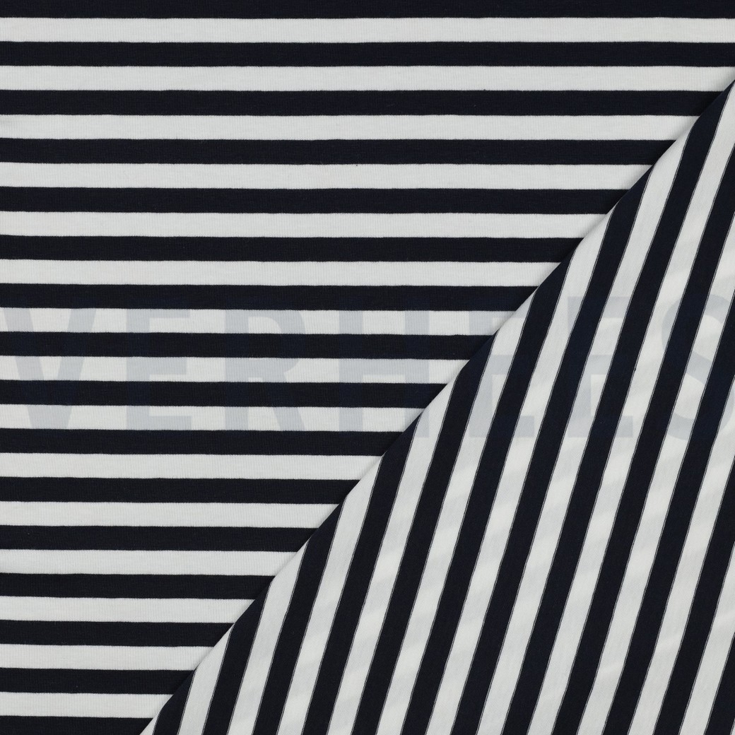 JERSEY YARN DYED STRIPES NAVY #7