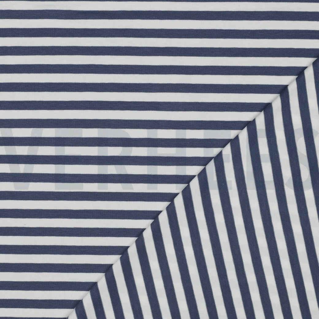 JERSEY YARN DYED STRIPES JEANS #7