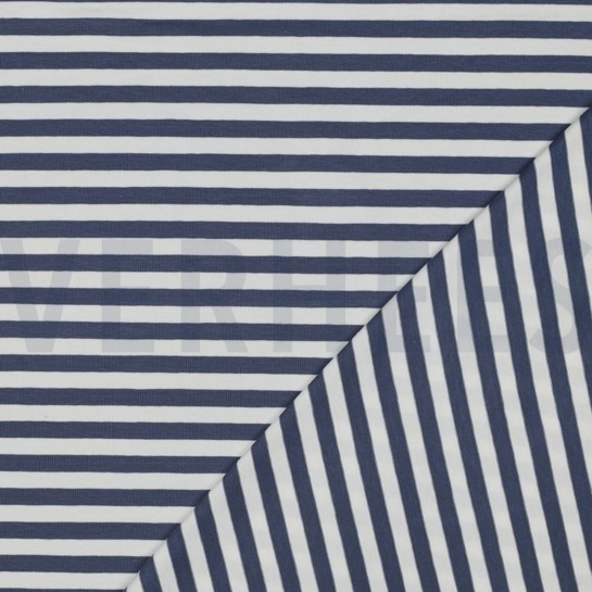 JERSEY YARN DYED STRIPES JEANS #7