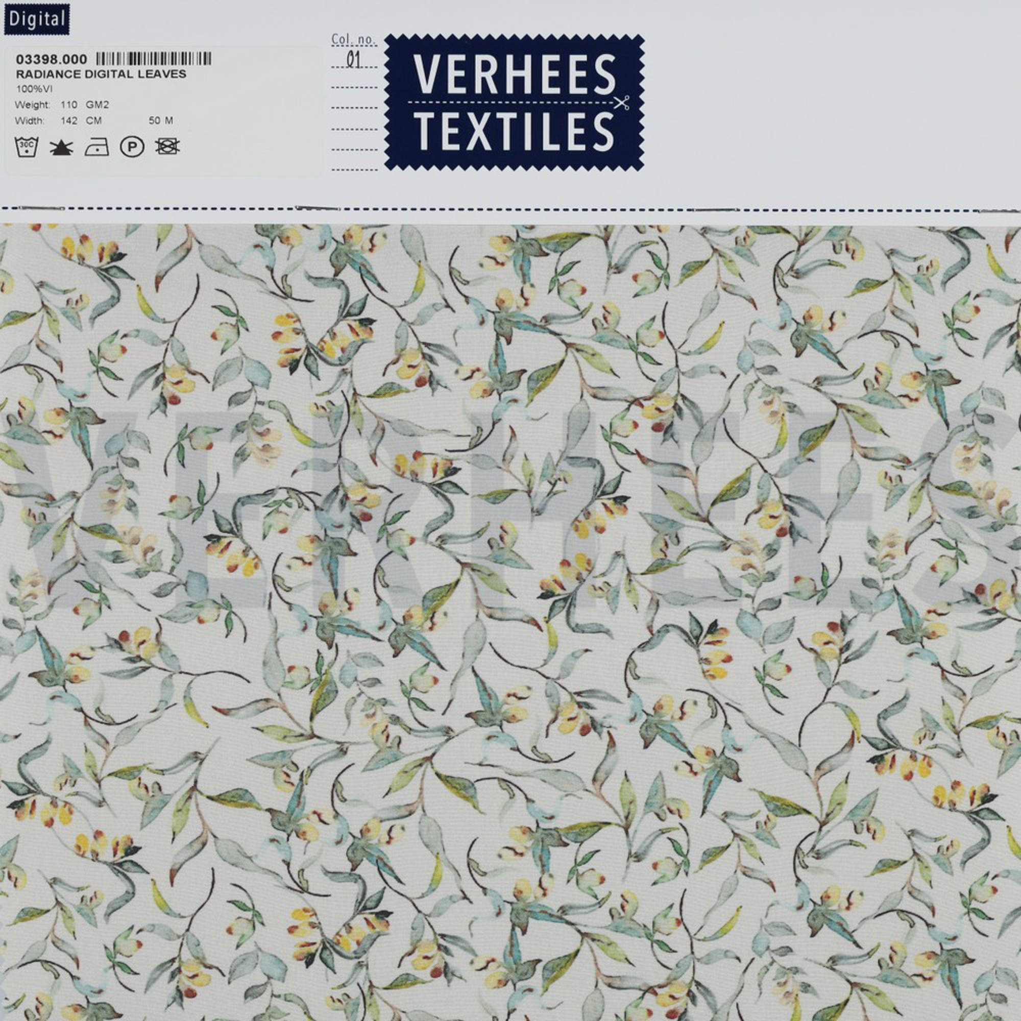 VISKOSE RADIANCE DIGITAL BLÄTTER GRÜN/GOLD (high resolution) #4