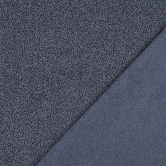 TEDDYSTOFF FLEECE DOUBLE SIDE JEANSBLAU #7