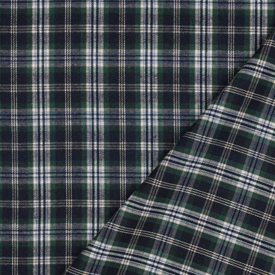 BRUSHED YARN DYED CHECKS NAVY #7