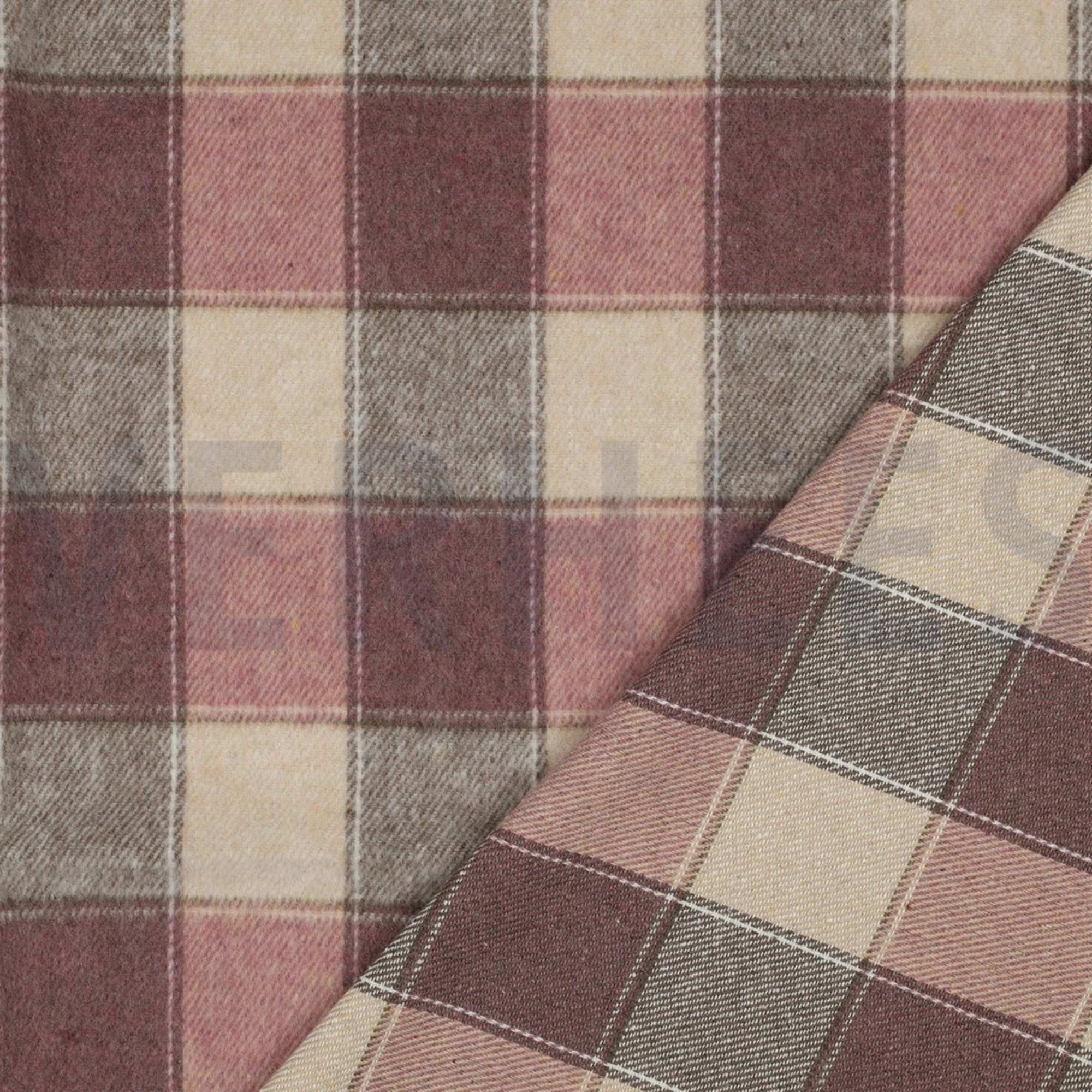 GEBÜRSTETER MANTELSTOFF GARNGEFÄRBT KAROS BLUSH (high resolution) #4