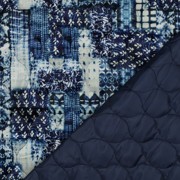 STEPPSTOFF VELVET DIGITAL PATCHWORK MARINEBLAU (thumbnail) #4