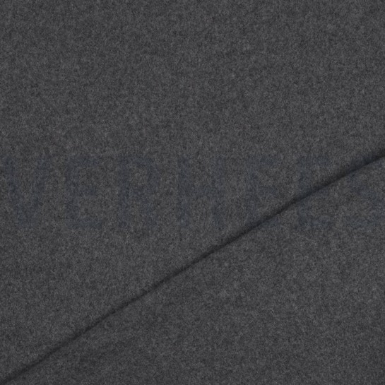 BAUMWOLLE FLEECE GOTS DUNKELGRAU MELIERT #7