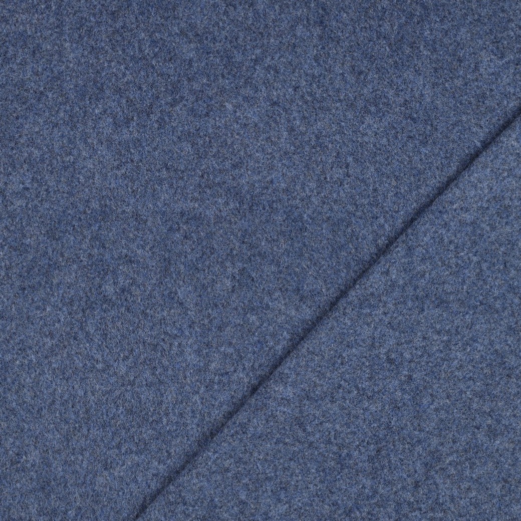 BAUMWOLLE FLEECE GOTS JEANS MELIERT #7