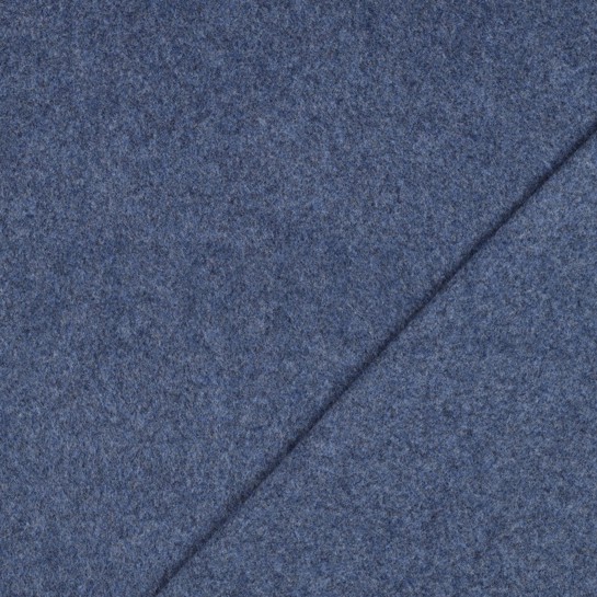 BAUMWOLLE FLEECE GOTS JEANS MELIERT #7