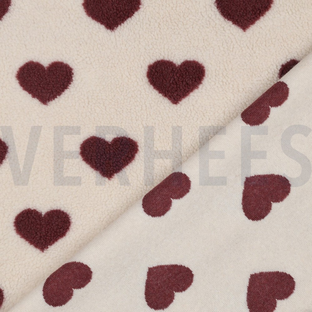 TEDDY JACQUARD HARTEN ROOD/ROUGE #7