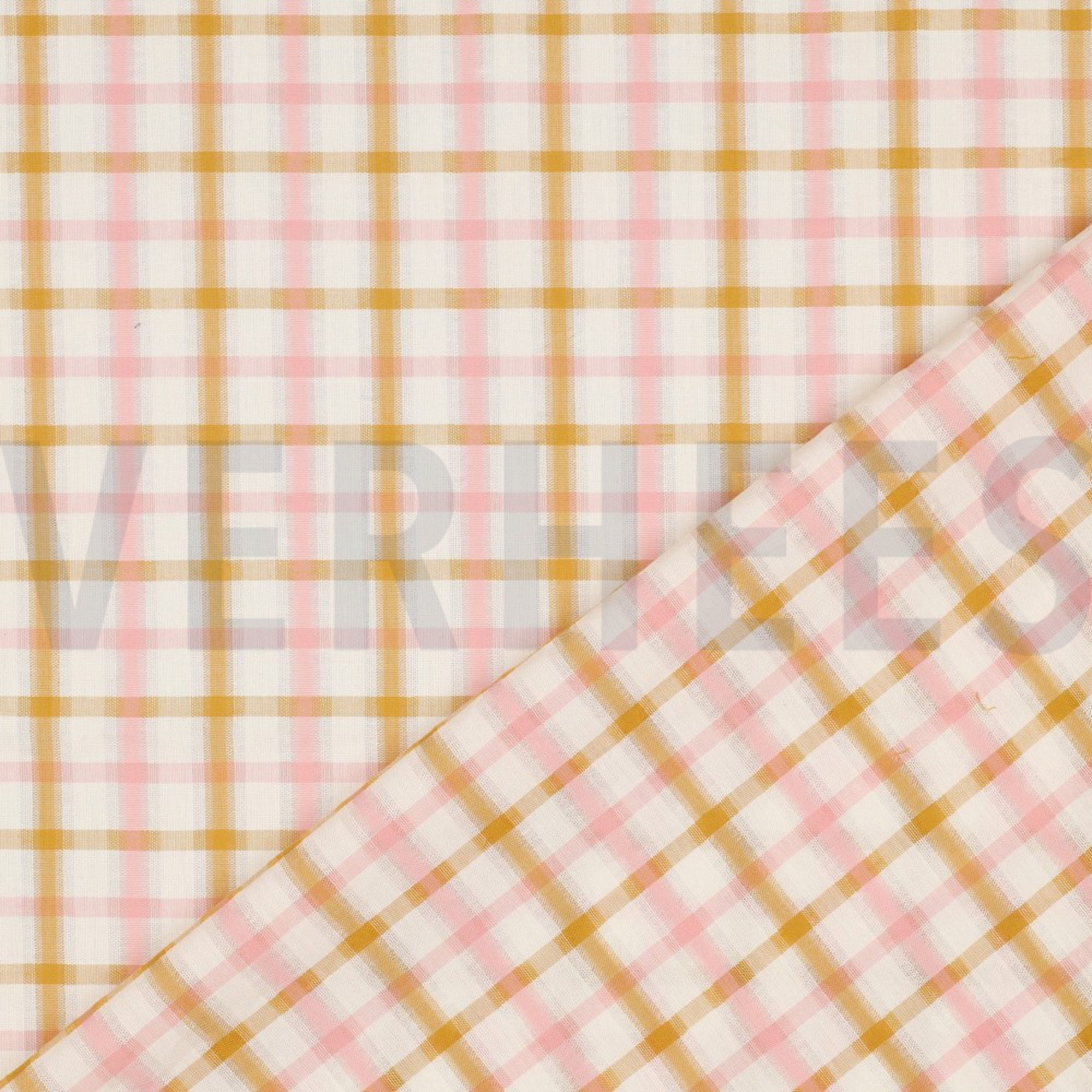 COTTON SEERSUCKER YARN DYED CHECKS ECRU (high resolution) #4