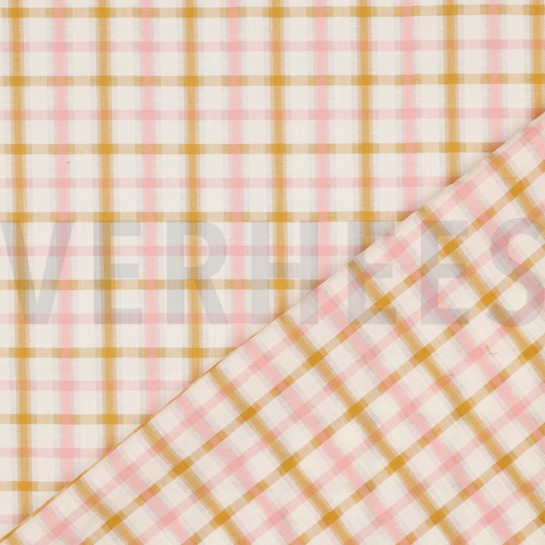 COTTON SEERSUCKER YARN DYED CHECKS ECRU #7