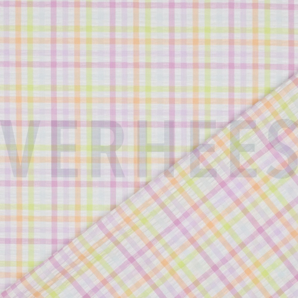 COTTON SEERSUCKER YARN DYED CHECKS MULTICOLOUR #7