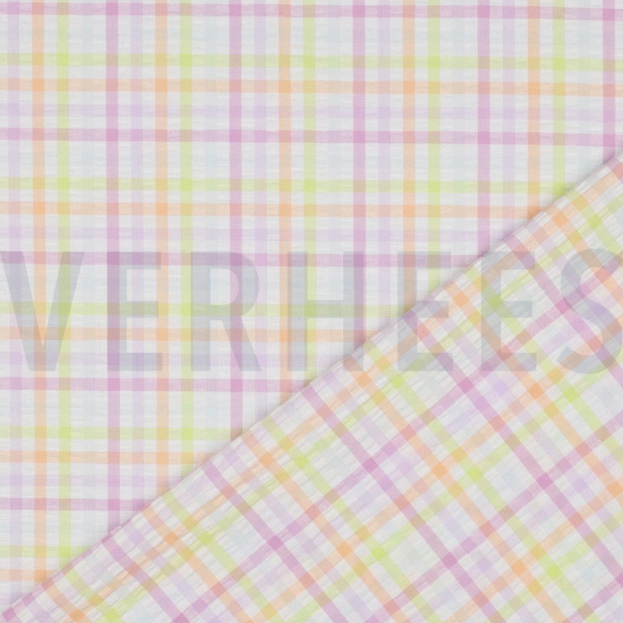 KATOEN SEERSUCKER GARENGEVERFD RUITEN MULTI (high resolution) #4