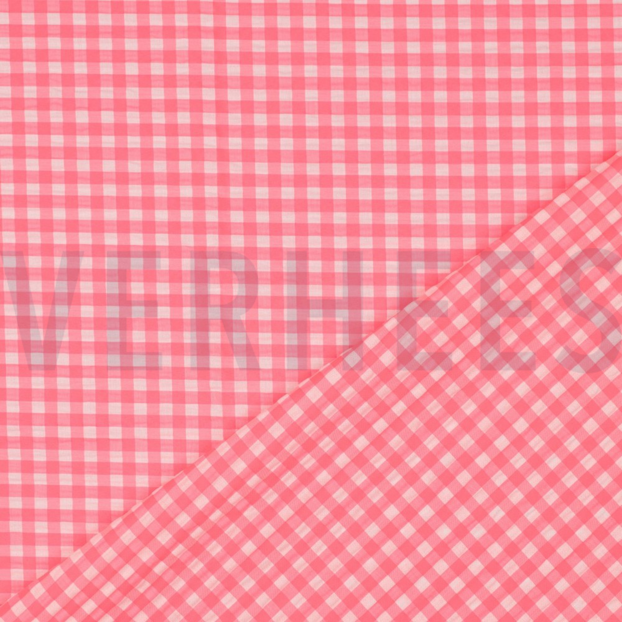 KATOEN GARENGEVERFD NEON RUITEN ROZE (high resolution) #4