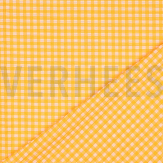 BAUMWOLLE GARNGEFÄRBT NEON KAROS ORANGE #7