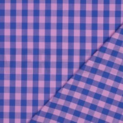 KATOEN GARENGEVERFD RUITEN LAVENDEL/BLAUW (thumbnail) #4