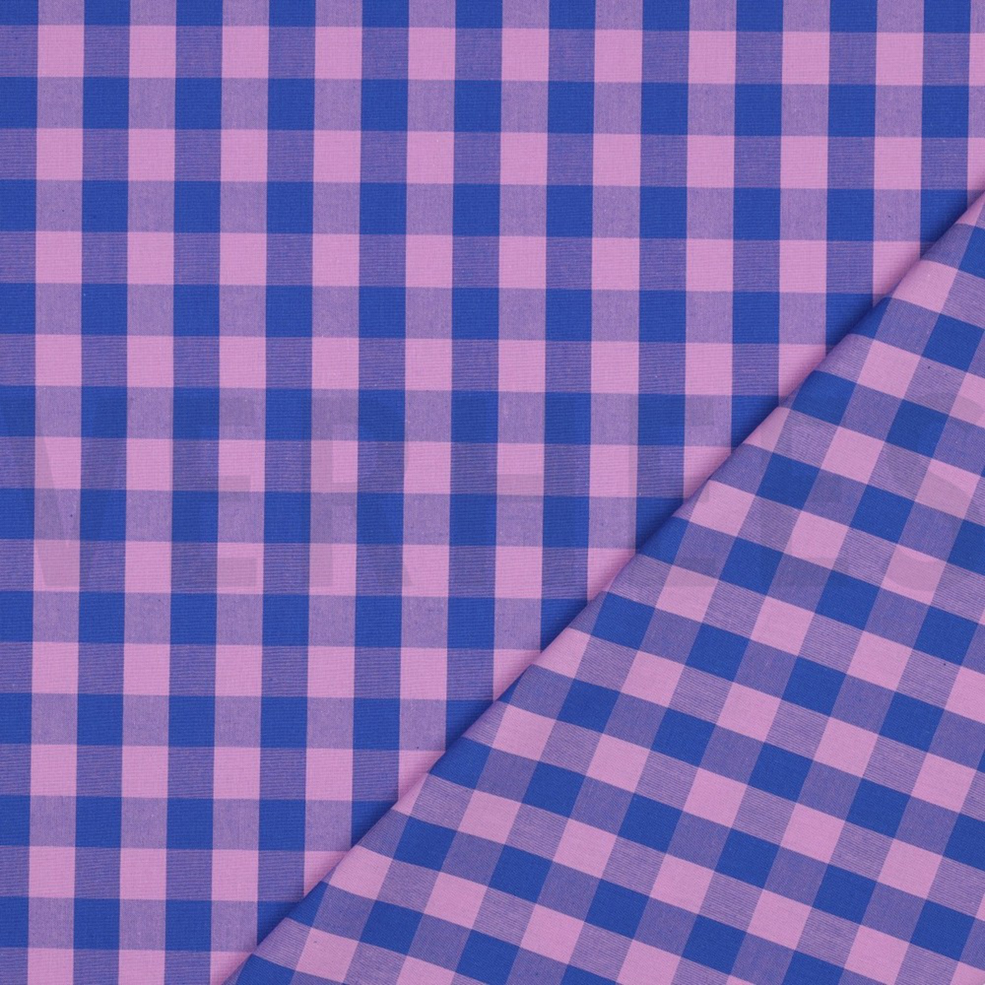 KATOEN GARENGEVERFD RUITEN LAVENDEL/BLAUW (high resolution) #4