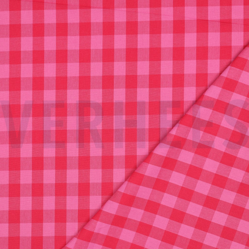 COTTON YARN DYED CHECKS RED #7
