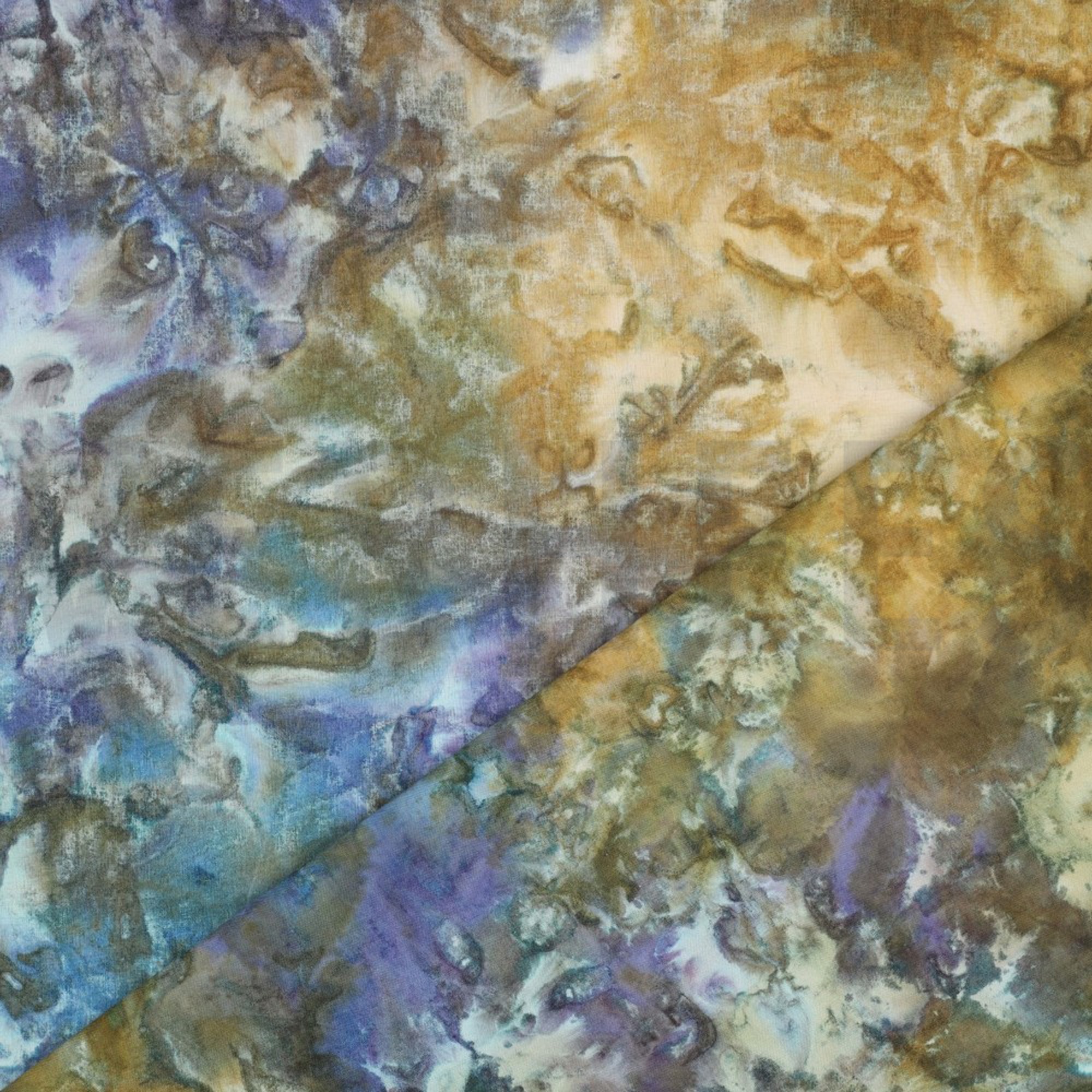 BATIK COTON FAIT MAIN OR/LAVANDE (high resolution) #4