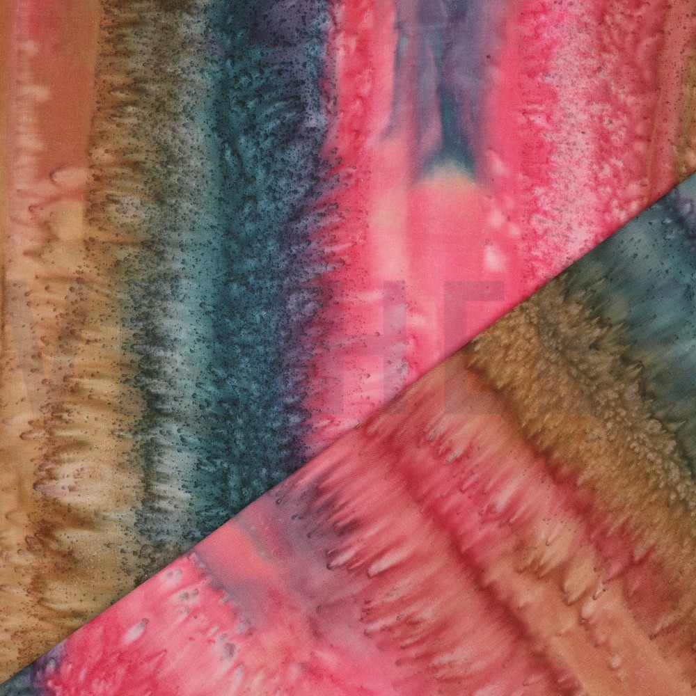 HANDGEMAAKTE BATIK KATOEN MULTI #7