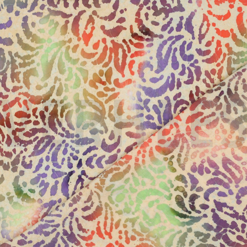 HANDGEMAAKTE BATIK VISCOSE KORAAL #7