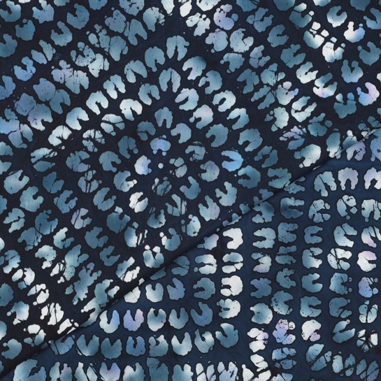 HANDGEFERTIGTE BATIK VISKOSE MARINEBLAU #7