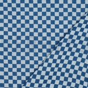 DOUBLE GAUZE DUBBELZIJDIGE RUITEN BLAUW (thumbnail) #4