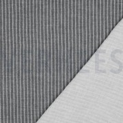 MUSSELIN GARNGEFÄRBT STREIFEN GRAU (thumbnail) #4