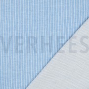 DOUBLE GAUZE YARN DYED STRIPES LIGHT BLUE (thumbnail) #4
