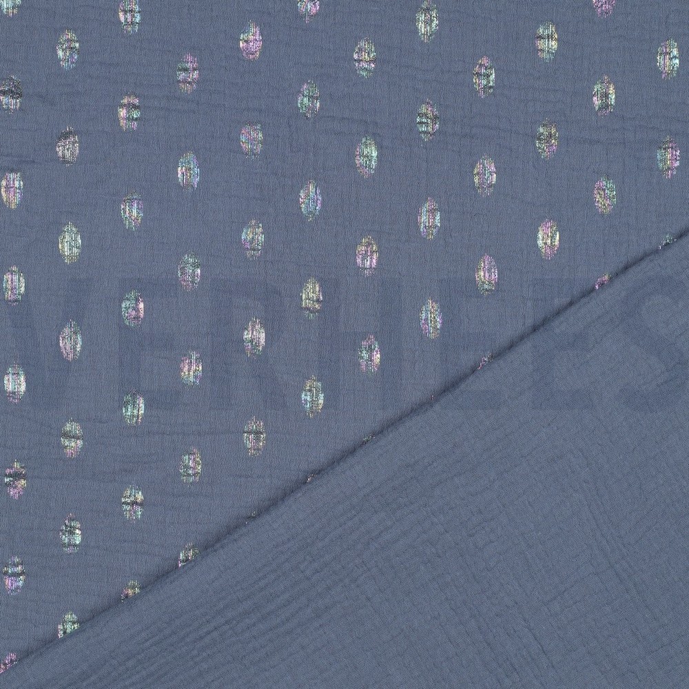 MUSSELIN FOLIE FLECKEN JEANSBLAU #7