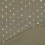 DOUBLE GAUZE FOIL SPOTS MOSS GREEN (thumbnail) #4