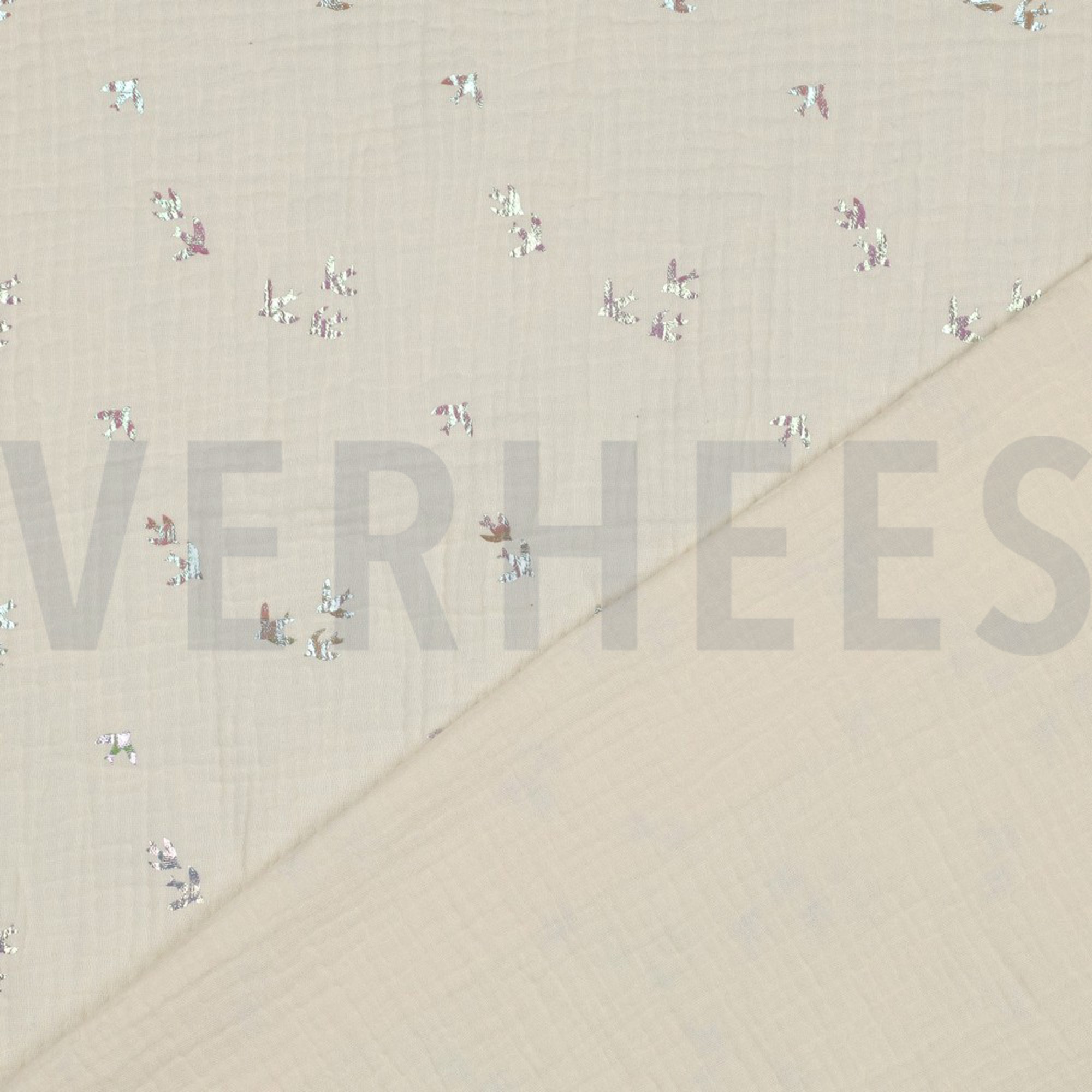 DOUBLE GAUZE FOLIE VOGELS ECRU (high resolution) #4