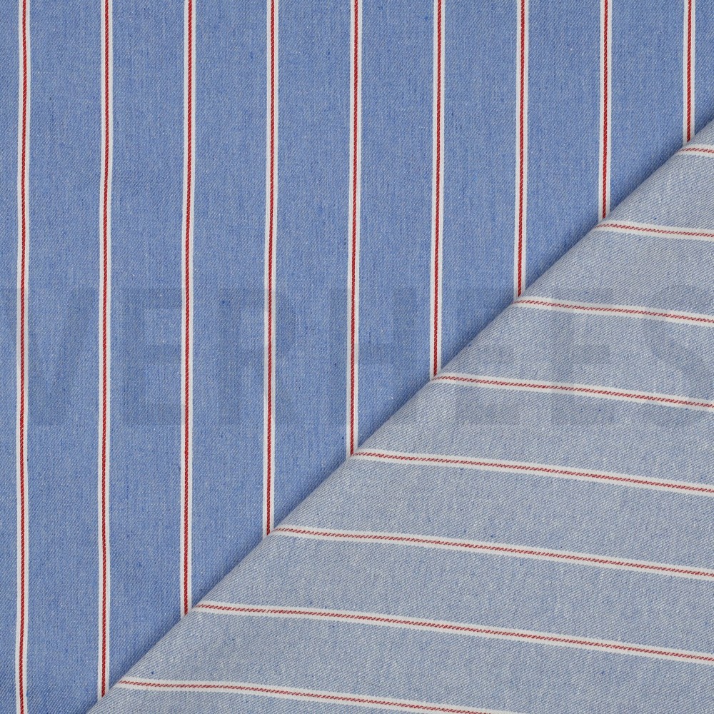 DENIM STREPEN LICHTBLAUW #7