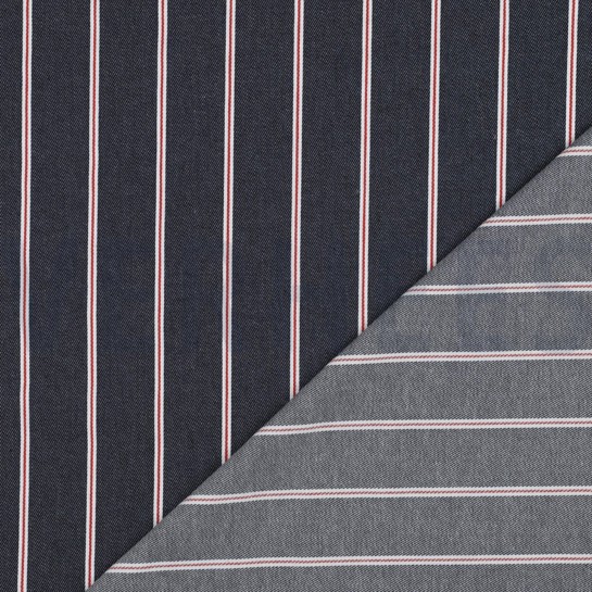 DENIM STREIFEN DUNKELBLAU #7