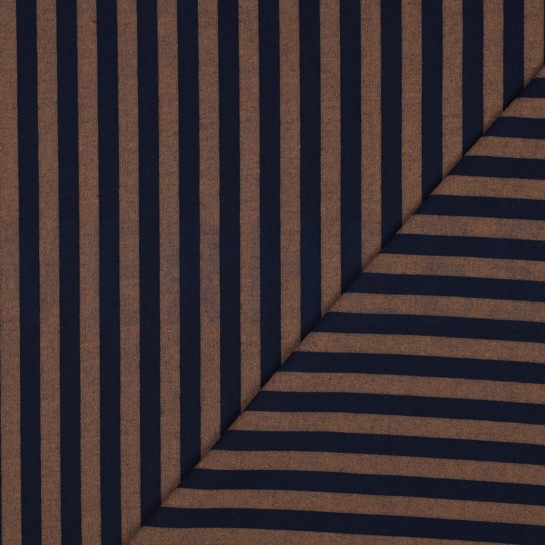 COTTON YARN DYED STRIPES NAVY #7