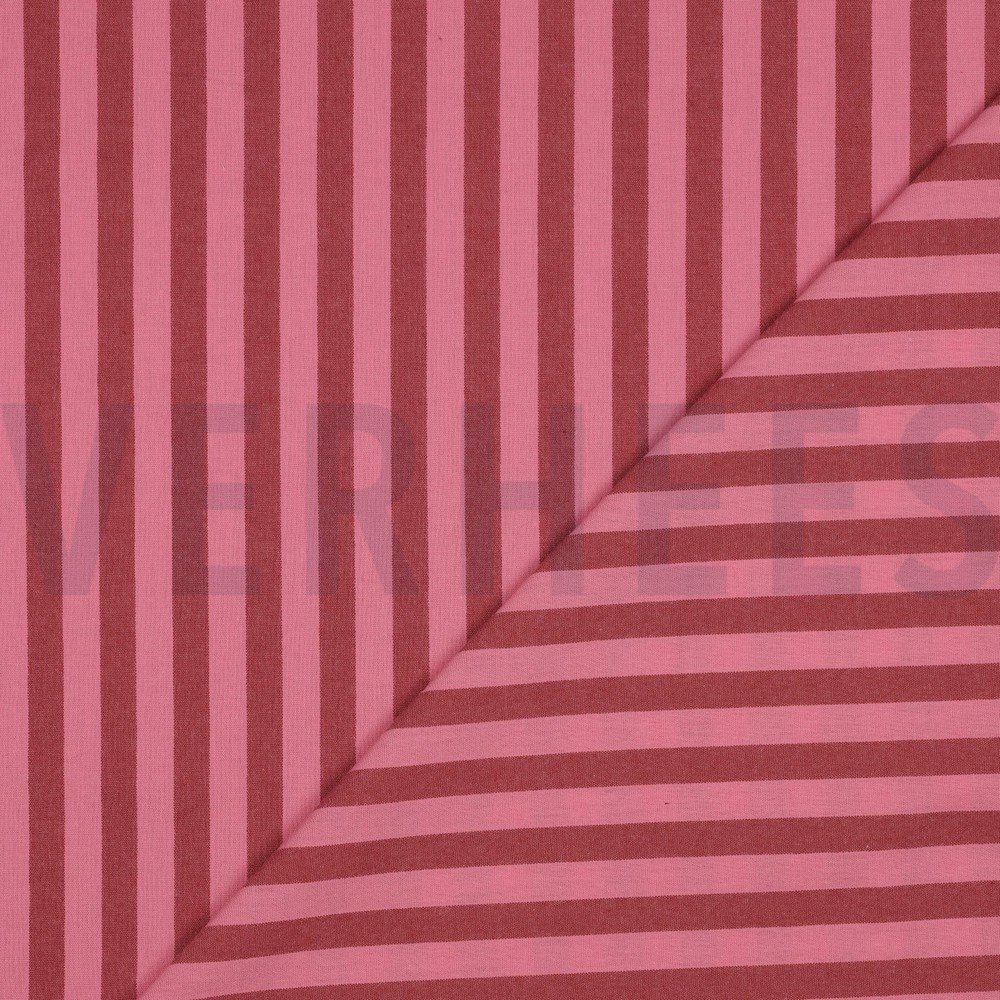 COTTON YARN DYED STRIPES MAUVE #7