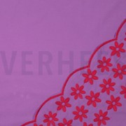 COTTON EMBROIDERY ONE-SIDE BORDER PURPLE/RED (thumbnail) #4