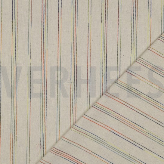 LINNEN VISCOSE STREPEN MULTI #7