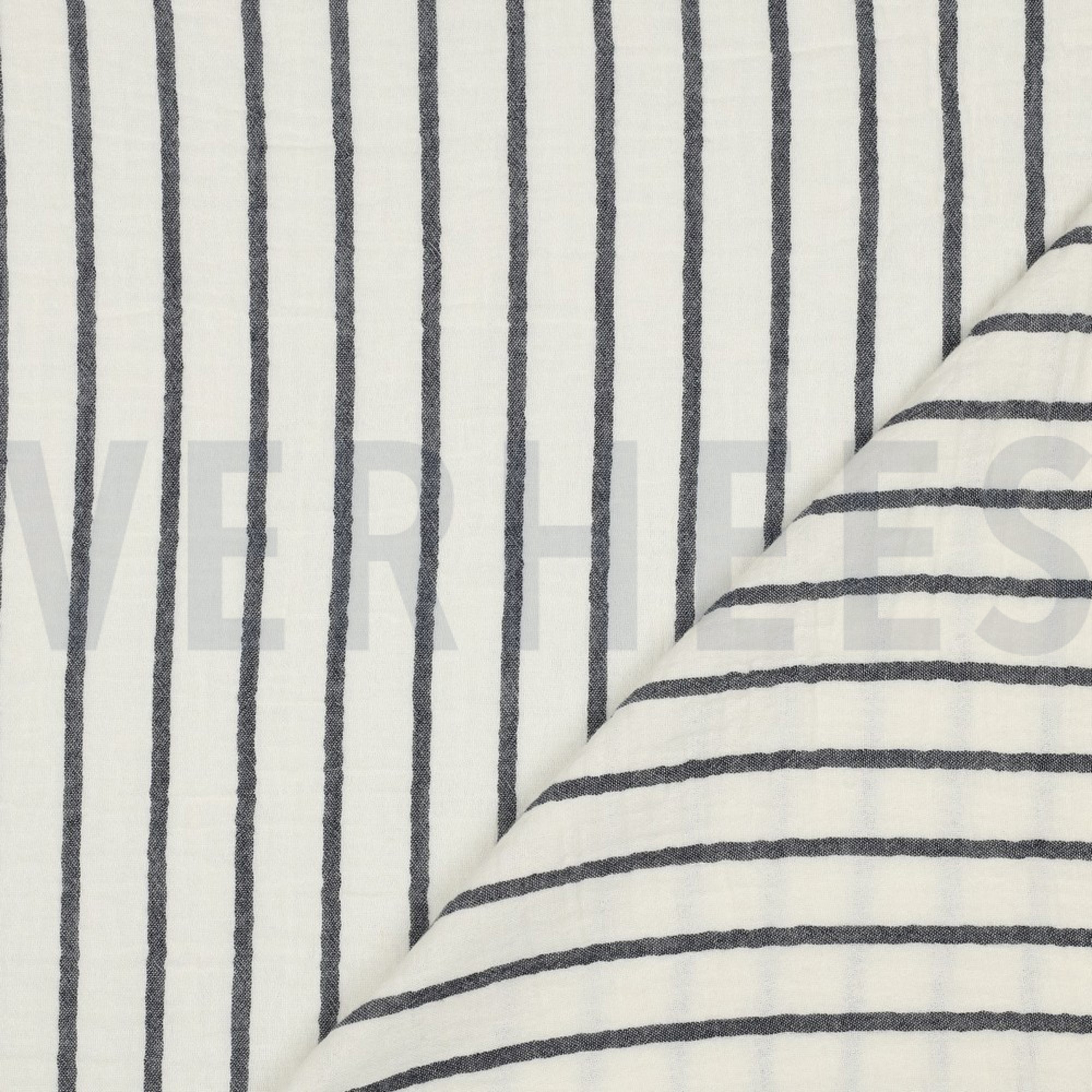 DOUBLE GAUZE YARN DYED STRIPES NAVY (high resolution) #4