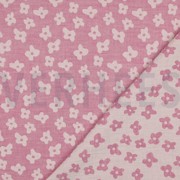 DOUBLE GAUZE JACQUARD FLOWERS CERISE (thumbnail) #4