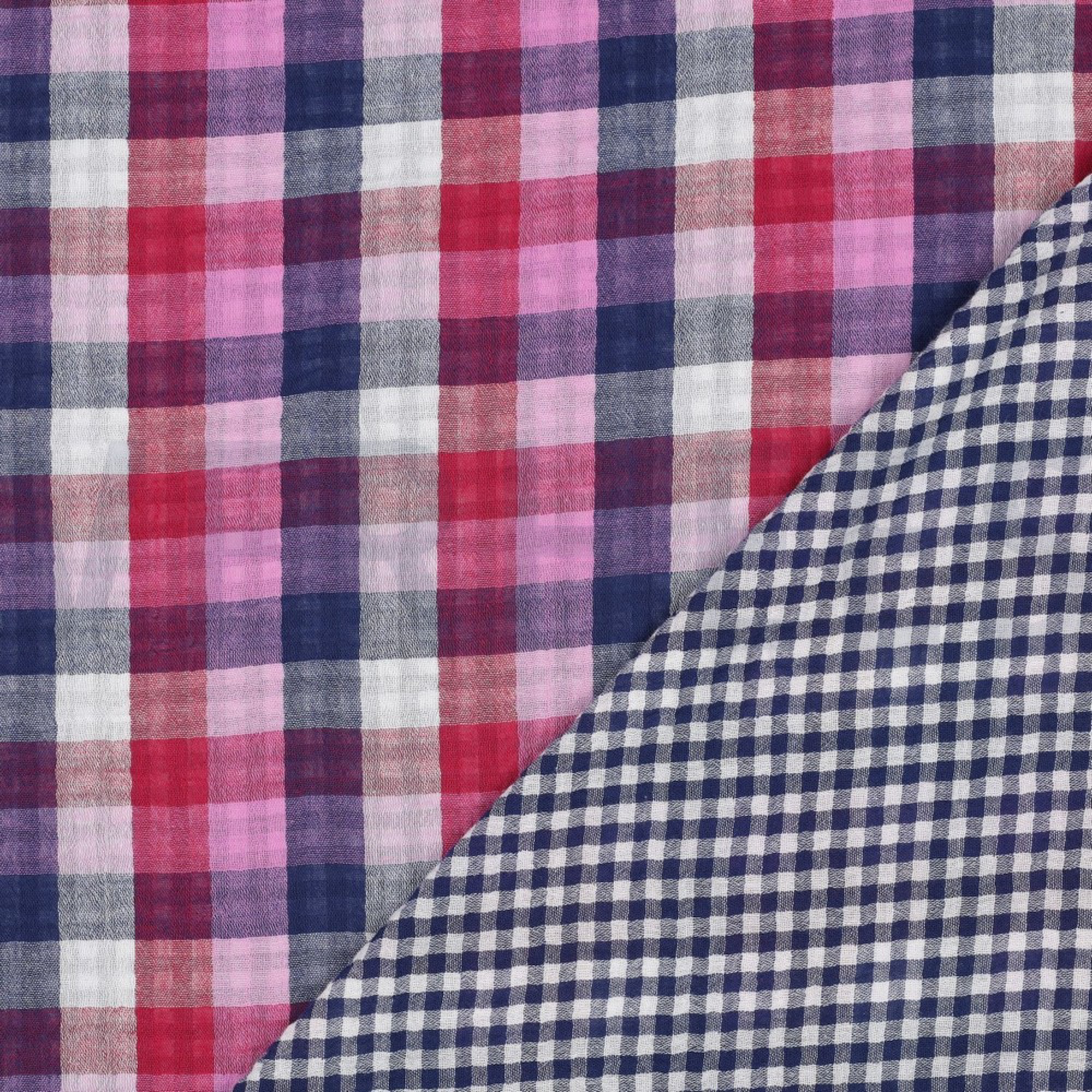 MUSSELIN DOPPELSEITIG KAROS LILA/MARINEBLAU (high resolution) #4