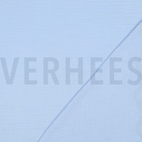 DOUBLE GAUZE TWEE-ZIJDIGE GOLFRAND LICHTBLAUW #7