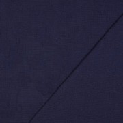 DOUBLE GAZE DE COTON BRODERIE FLEURS BLEU MARINE (thumbnail) #4