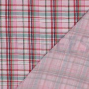 DOUBLE GAUZE GARENGEVERFD RUITEN MULTI/LICHTROZE (thumbnail) #4