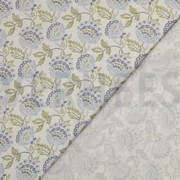 LIN VISCOSE DIGITAL FLEURS ÉCRU (thumbnail) #4