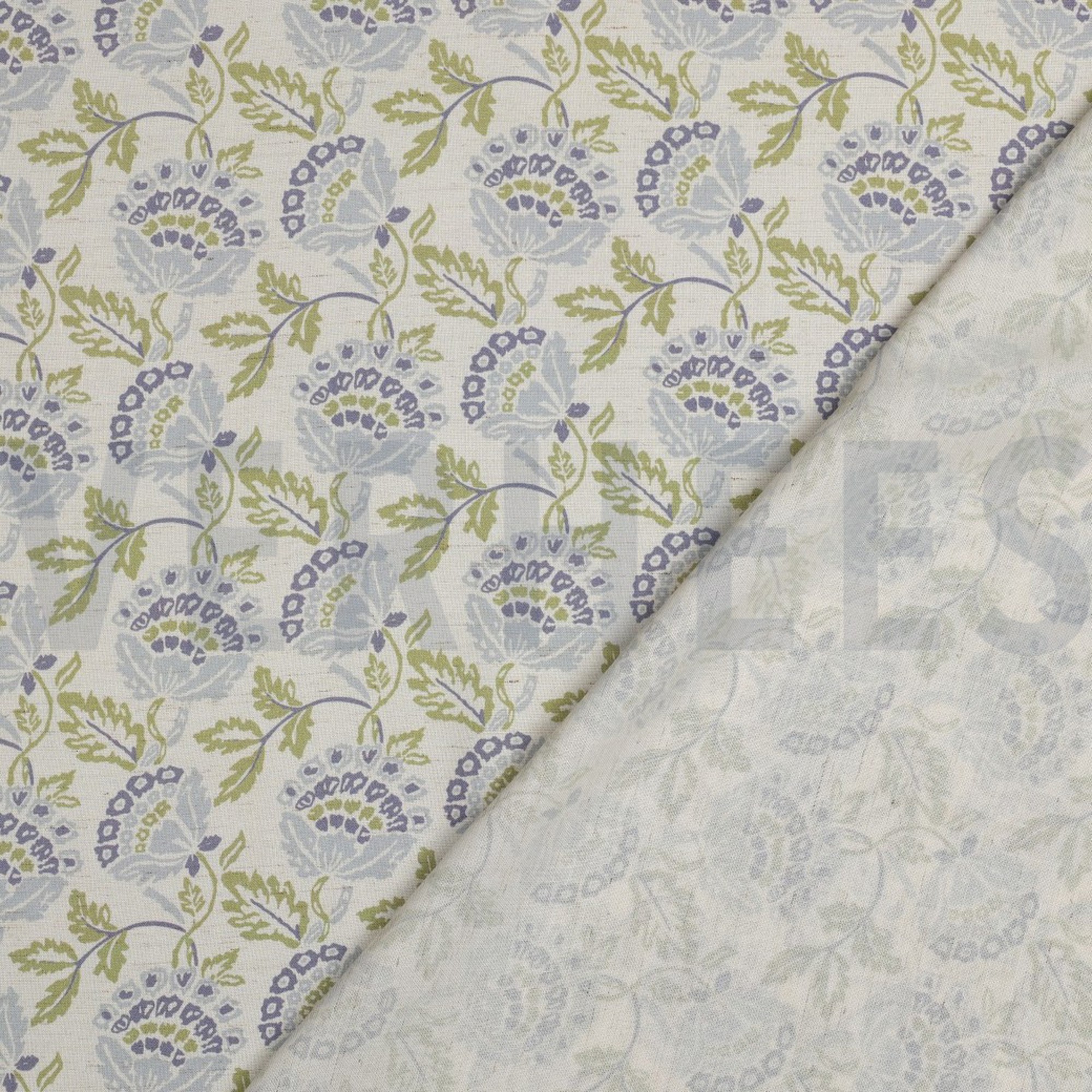 LIN VISCOSE DIGITAL FLEURS ÉCRU (high resolution) #4