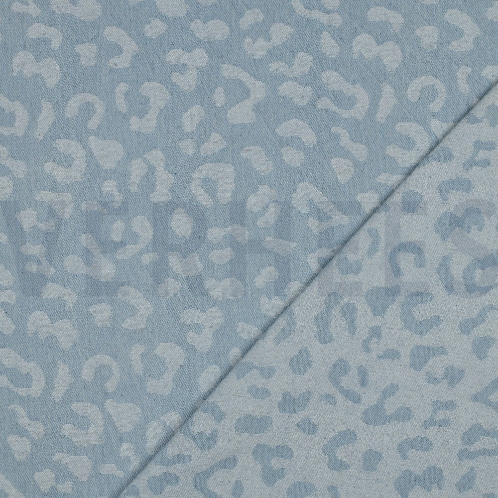 DENIM JACQUARD TIERHAUT HELLBLAU #7