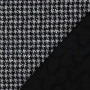 GEWATTEERD PIED DE POULE FOLIE PAILLETES ZWART/WIT (thumbnail) #4