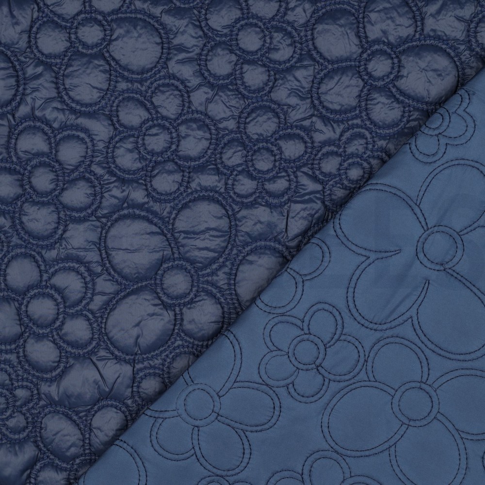 STEPPSTOFF BLUMEN MARINEBLAU #7