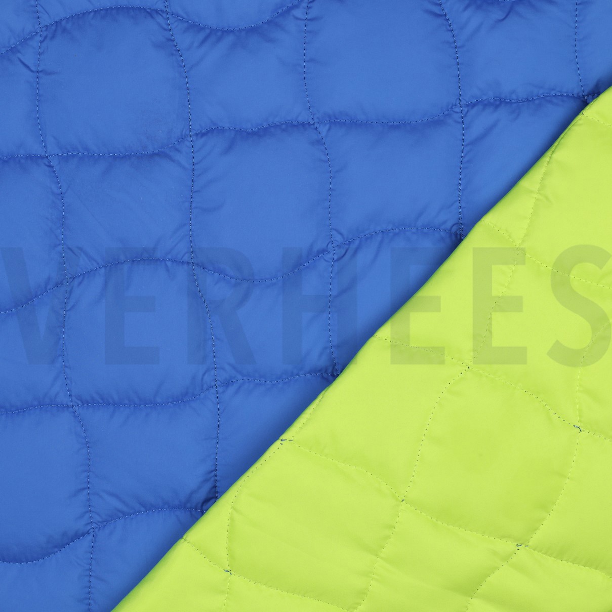 STEPPSTOFF GRAPHIC QUADRAT KOBALTBLAU #7