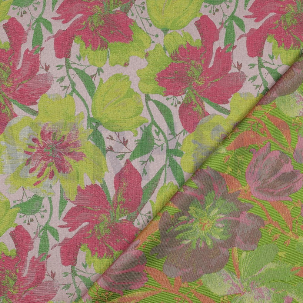 JACQUARD FLOWERS PINK/YELLOW #7